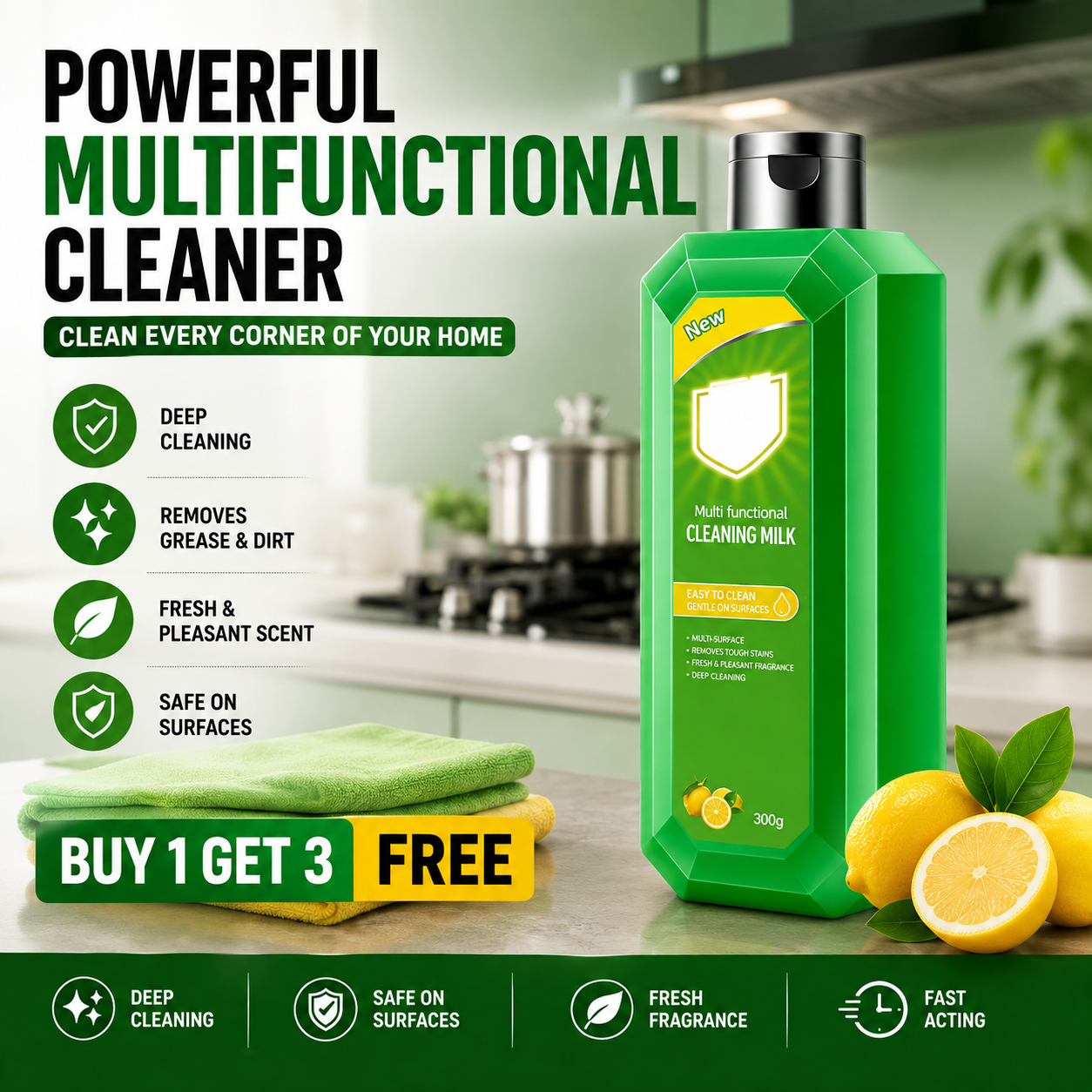 India's Favorite Multipurpose Cleaner Buy 1 Get 3 FREE