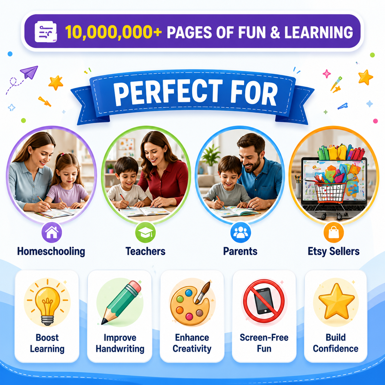 ZIVVA Learning™ Mega Kids Learning Bundle | Fun Printable Activities for Ages 2–8