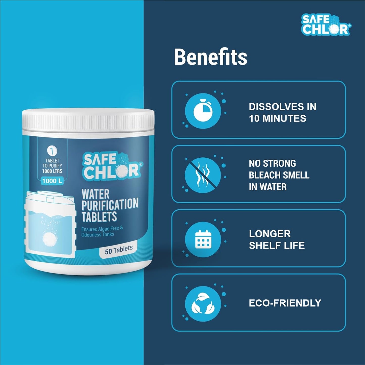 Water Tank Purification Tablets (One Tablet - 1000 Litres - Pure Water)