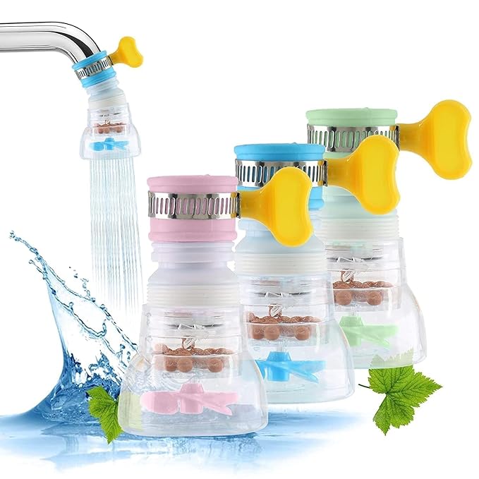 360° Adjustable Rotating Water Shower Head tab extension (pack of 3)