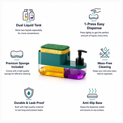 3-in-1 Smart Kitchen Sink Organizer for Effortless Dishwashing