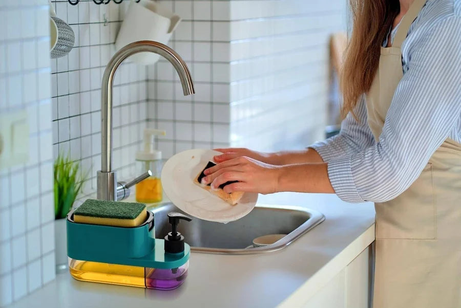 3-in-1 Smart Kitchen Sink Organizer for Effortless Dishwashing